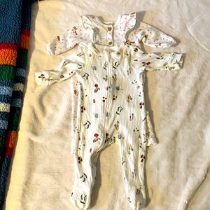 Rabbit Bear jumpsuit set